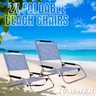 Lazy Dayz 2x Foldable Beach Chairs Folding Portable Summer Camping Outdoors AU