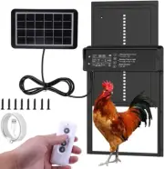 Automatic Solar Chicken Coop Door with LCD Display, Timer, Light Sensor, Remote