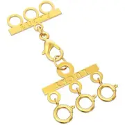 Qulltk Multi Necklace Layering Clasps Gold and Silver Necklace Connectors for...