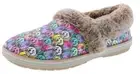 SKECHERS BOBS WOMENS TOO COZY WINTER HOWL MEDIUM/WIDE WIDTH MEMORY FOAM SLIPPERS