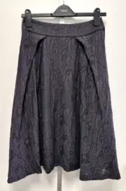 NEW! Phase Eight UK8 Eu36 US4 charcoal Whitney lined devore burnout flared skirt