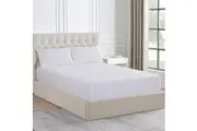 1500 Thread Count Cotton Blend Fitted Sheet & Pillowcase Set Snow - No Flat Sheet