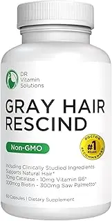 Life Vitality Gray Hair Rescind by Makes Gray Hair Go Away, 60 caps, Catalase, Saw Palmetto, More, Helps Stop, Prevent Gray Hair, Restores Natural Hair Color, Promotes Thick, Healthy Hair, Non-GMO