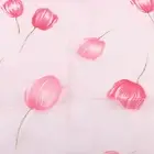 (Pink)100*200cm Tulips Printing Tulle Curtains Sheer Drape Balcony Window US