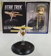 Eaglemoss Star Trek 18K Gold Plated Special USS Enterprise NCC-1701 New in Box