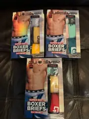 QUICKSILVER MEN'S 3 PACK SUPER SOFT BOXER BRIEFS FLY FRONT Holiday SALE!!!! NWT