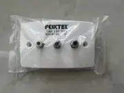 FOXTEL WALL PLATE. TRIPLE OUTLET 3 X F FEMALE TO F FEMALE 3GHz , QTY X 5