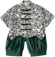 [MEIOOFIC] Children's Summer Chinese Style Suit Boys Short-Sleeved Hanfu Tang Suit Two-Piece Set (100-140cm)
