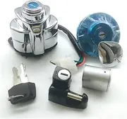 Ignition Switch for Shadow for VLX600/VT600 1988-2008 Motorcycle Ignition Switch Fuel Gas Cap Seat Lock Key Set Motorcycle Ignition Switch Lock