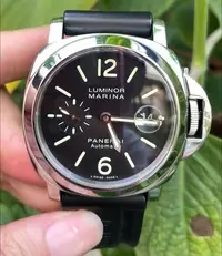 在飛比找Yahoo!奇摩拍賣優惠-Panerai 沛納海 Pam00104 黑色面盤 錶徑44