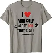 [X.Style] Funny I Love Mini Golf and My Dog Dogs Lover Men Women ds272 T-Shirt Slate Grey