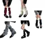 Fashionable Turn Cuff Knit Leg Warmers Boot Toppers with Metal Button for Women