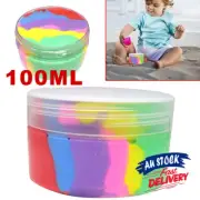 Rainbow Cotton Fairy Slime Cloud Kids Toy Fluffy Ice cream Mud Stress Relief
