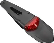 Motorcycle Rear Fender With 12V L$ED Taillight Brake Lamp Universal Compatible With RR 250 300 350 450 400 390 430 480 498 2T 4T(Black)