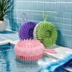 2 in 1 Shampoo Brush Lotus Shape Bath Scalp Massager New Exfoliating Brush Spa