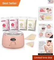 Quick Wax Warmer Kit - Salon-Grade Brazilian Hair Removal - Hard Wax Beads
