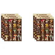 6x Cavallini Paper Poster Prints/Gift Wrap Wall Art 50x70cm Les Champignons