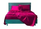 4 Pc Silk Satin Sheets Set | Silk Satin Fitted Sheet | Silk Satin Flat Sheet ...