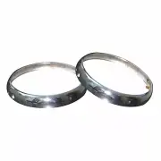 Chrome Rim Set Mini Austin MG Morris Fourd Bedford Jaguar Land Rover Headlight