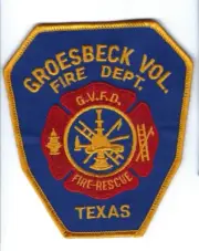 Groesbeck (Limestone County) TX Texas Volunteer Fire Rescue Dept. patch - NEW!