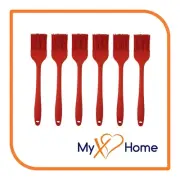 8" Red Silicone Basting Brush by MyXOHome (1, 2, 4 or 6 Brushes)