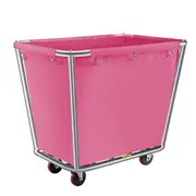 Basket Truck, 16 Bushel Steel Canvas Laundry Basket, 3" Diameter Wheels Truck Cap Basket Canvas Laundry Cart Usually Used to Transport Clothes, Store Sundries Suitable for Hotel, Home,