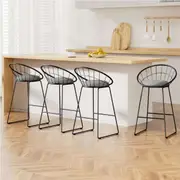 4x Artiss Bar Stools Padded Seat Metal
