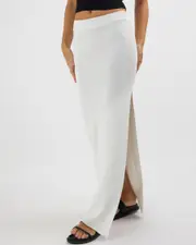 [Mooloola] Mooloola Women's Raya Maxi Skirt in Cream Size 10 10 Cream