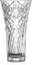 Glass Vase, 12”(30cm) Flower Vases Large Crystal Clear Glass Vases, Lead-Free Table Glass Vase for Flowers Floral Centerpiece for Home and Office Living Room, Dining Table Decor