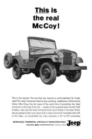13x19 1963 JEEP KAISER WILLYS CJ5 AD POSTER REAL McCOY 1958 1959 1960 1961 1962