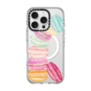iPhone 16 Pro Clear Case MagSafe Compatible MACARONS on Wood