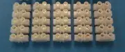 (5) 40.305 ALTECH 5 POLE 22-10 AWG EURO STYLE TERMINAL BLOCK STANDOFF TSF2.5/5wp
