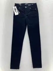 Buffalo David Bitton Marvel Velvet Skinny Ankle Pants Women's 2/26 Blue Stretch