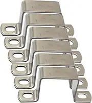 M40 x 40 304 Stainless Steel Square Tube Clamps Clips U Pipe Clamps Buckle U Brackets Seat Clamps Pack of 6