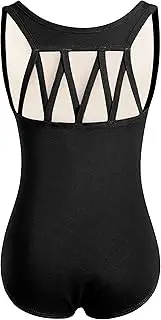 [DANSHOW] Tank Dance Leotards for Girls,Back M Straps