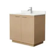 Wyndham Collection WCF282836S-QTZ-UNSMXX Maroni 36" - Light Straw / Giotto
