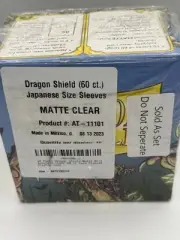 Dragon Shield Japanese Matte Clear 10 Pack Box 60 Sleeves Per Box Total Of 600