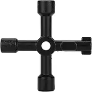 Universal Cross Key, 4 Way Multi Functional Cross Triangle Key Electricians Valve Tools for Electric Water Gas Meter Box Cupboard Cabinet Opening