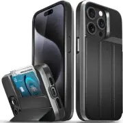 vCommute for iPhone 15 Pro Wallet Case, [Military Grade Drop Protection] Flip