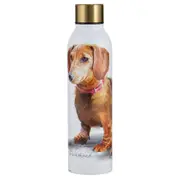 Ashdene Puppy Love Dachshund Drink Bottle 24.5cm Travel Water Container White