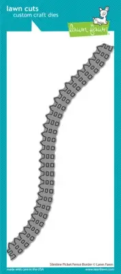 Lawn Fawn Slimline Picket Fence Border Die 1pc