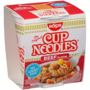 Nissin Cup O'Noodles Ramen Noodle Soup, Beef Flavor 2.25oz