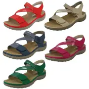 Ladies Rieker Casual Hook and Loop Strap Sandals - 64870