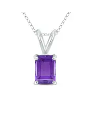 Gem Spark 14K 0.40 ct. tw. Amethyst Pendant Necklace