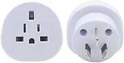 Guangmaobo (2 Pack) SAA Approved UK/US/JP/CA to AU/NZ Adaptor Plug with Insulated Pins, UK/US Plug Convert to 3-Pin Australian/New Zealand/USA EU Socket