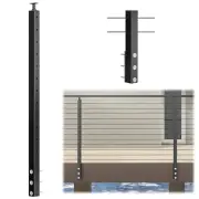 Muzata 42"x2"x2" Level drilled Cable Railing Post PS01 BC4L