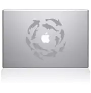 The Decal Guru Koi Fish Pond MacBook Decal Vinyl Sticker - 13" MacBook Pro