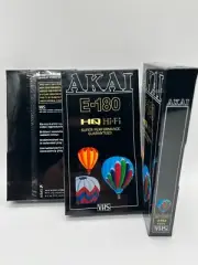 Akai VIntage VHS Blank E-180 Tapes X3 New & Sealed