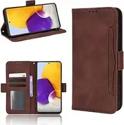 [FANYUAN] Case for Samsung Galaxy Z Flip6 5G, Magnetic Flip Leather Premium Wallet Phone Case, with Card Slot and Folding Stand, Case Cover for Samsung Galaxy Z Flip6 5G.(Brown)
