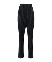 Striped tapered pants FR36 Black